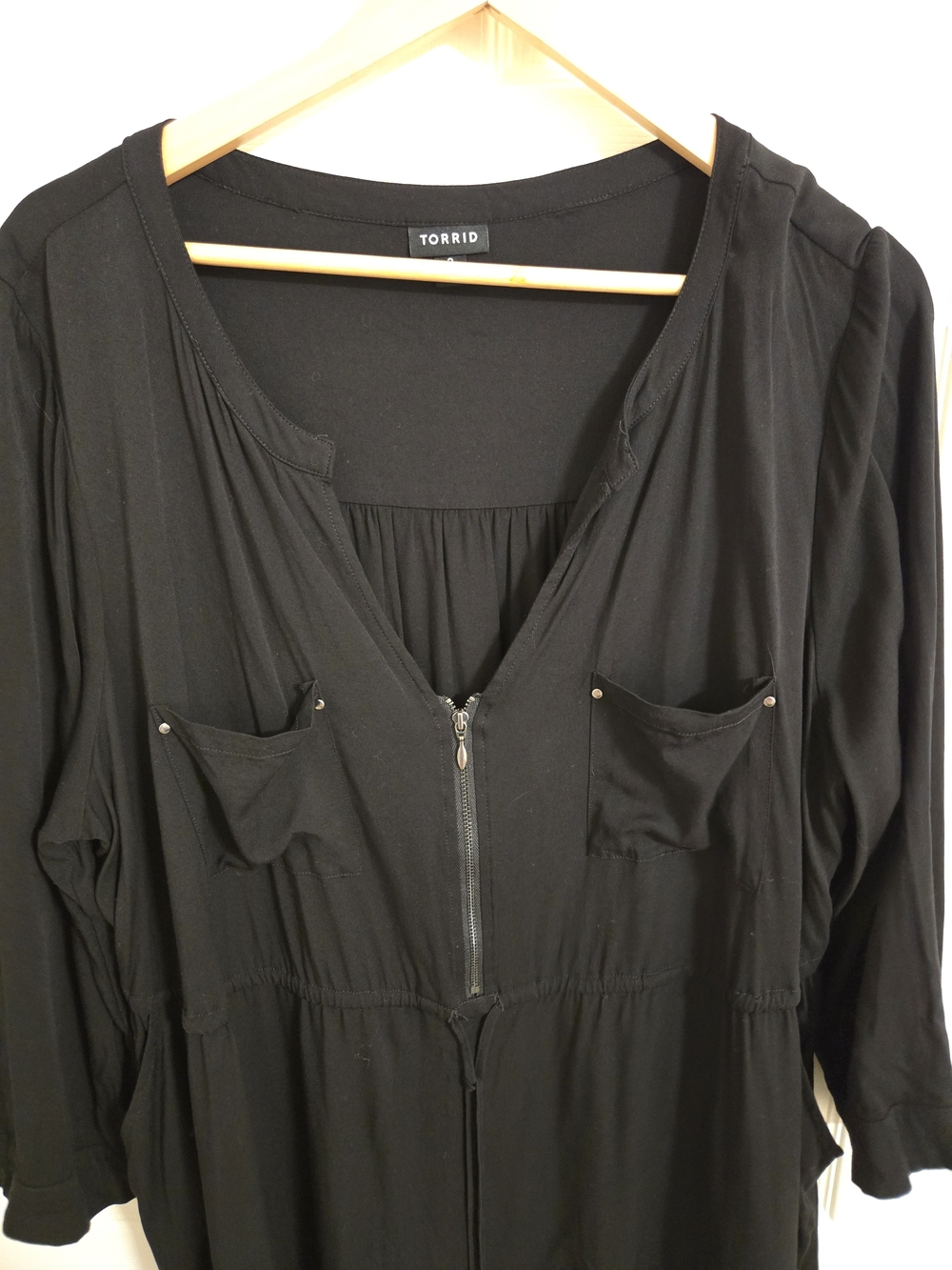 Torrid Black Dress Zipper Front Size 2 With Pockets - Picture 4 of 8